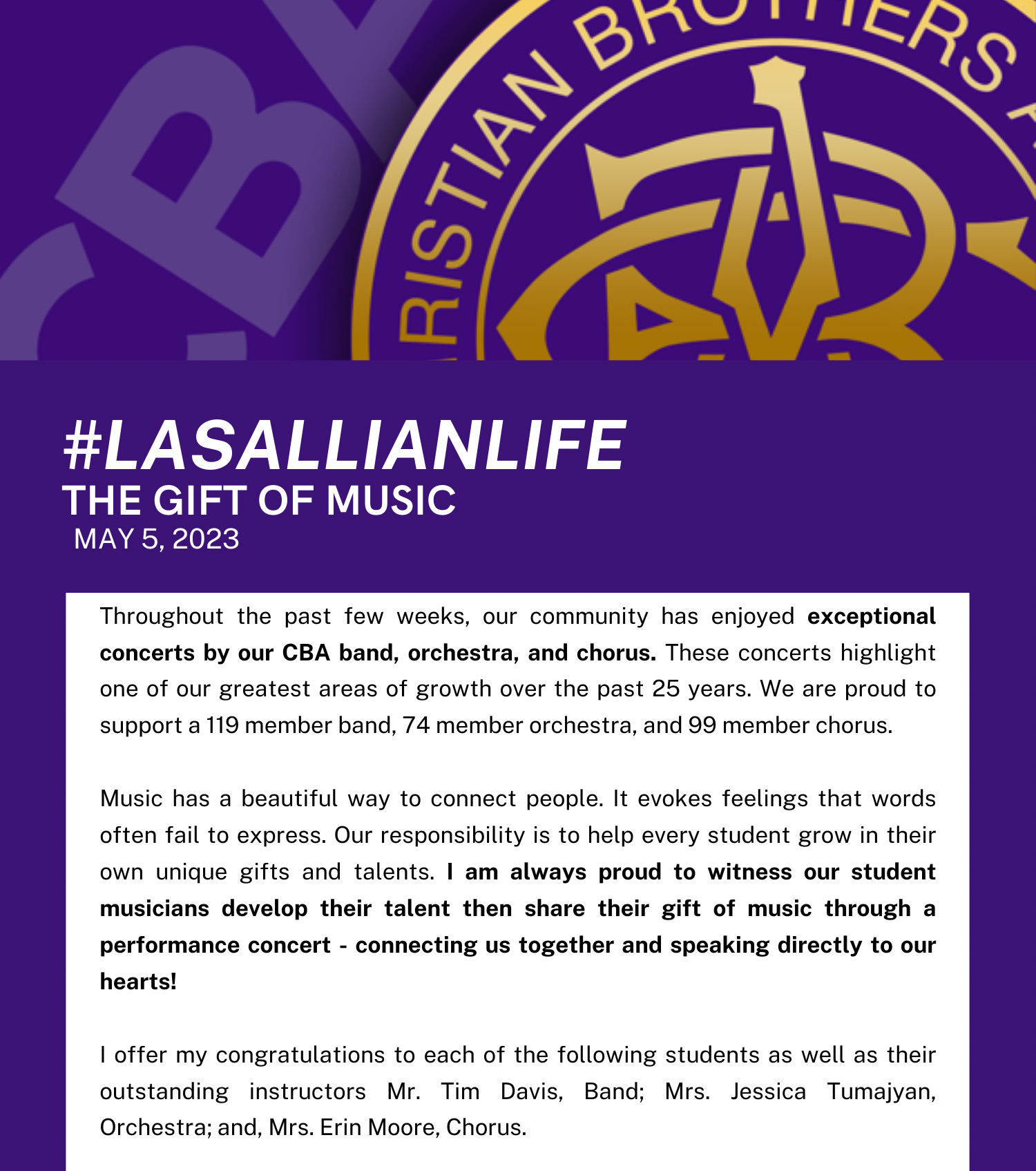 #LasallianLife : The Gift of Music