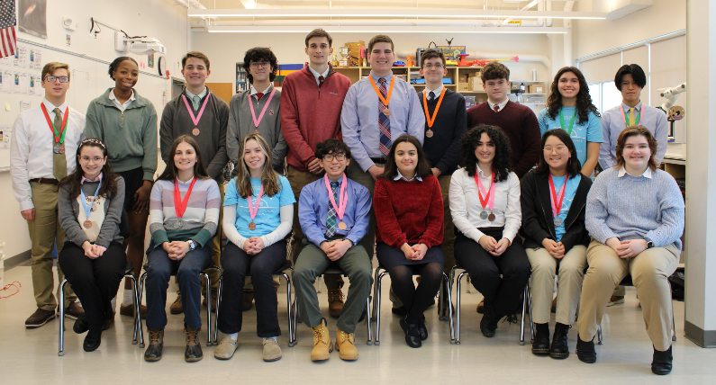 science olympiad team advances to state tournament image of 52 students