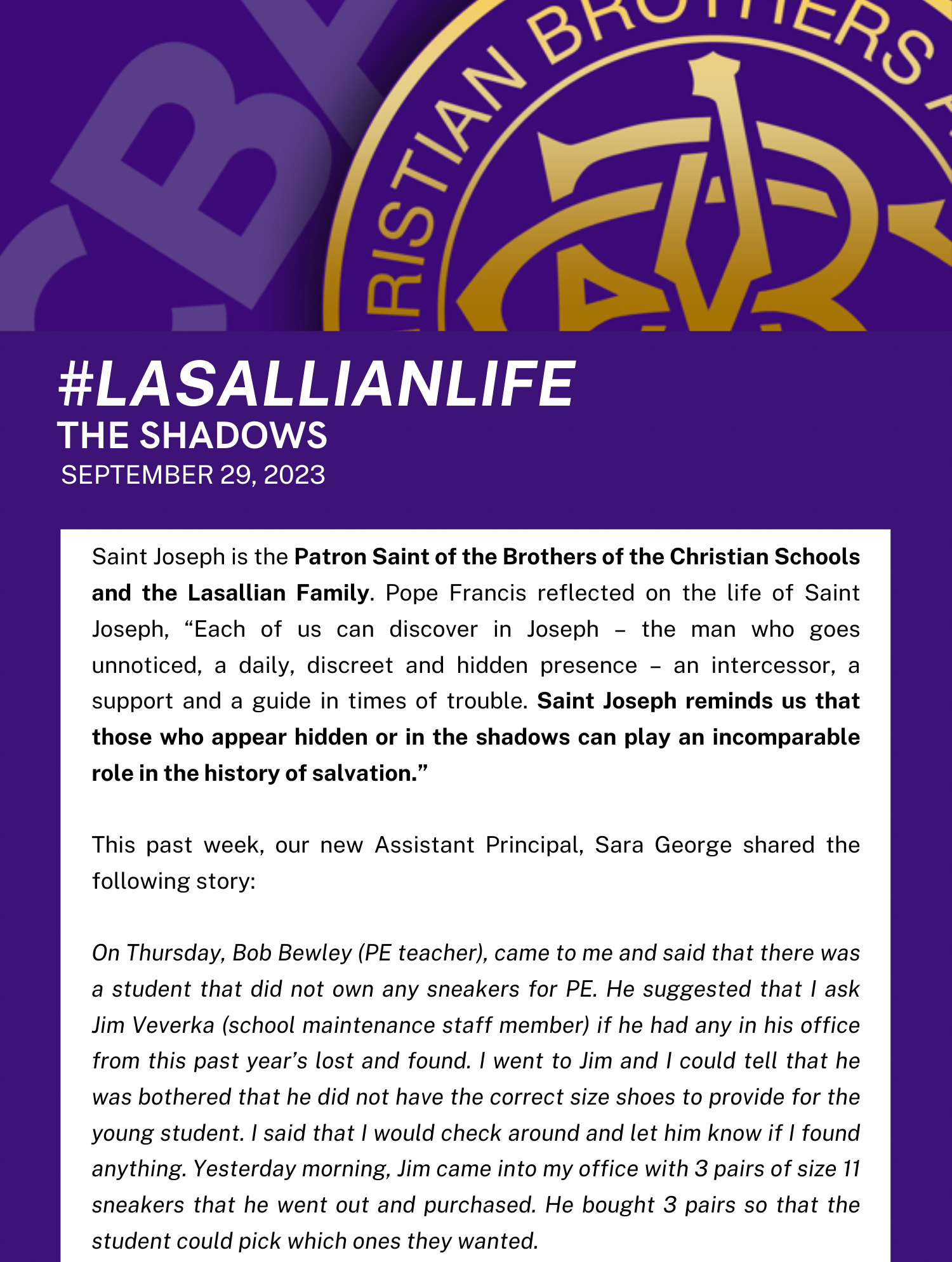 #LasallianLife : The Shadows