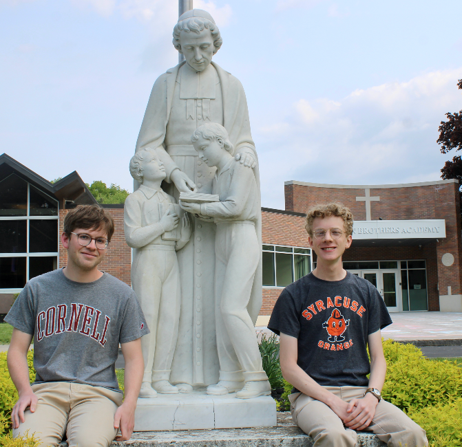 Christian Brothers Academy students Blake Savage and Finn Doyle have been named the Valedictorian and Salutatorian, respectively of the Class of 2023.