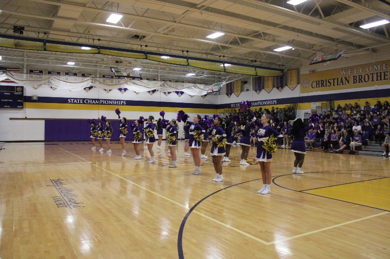 Welcome Back Brothers near syracuse ny image of cheerleaders in gym