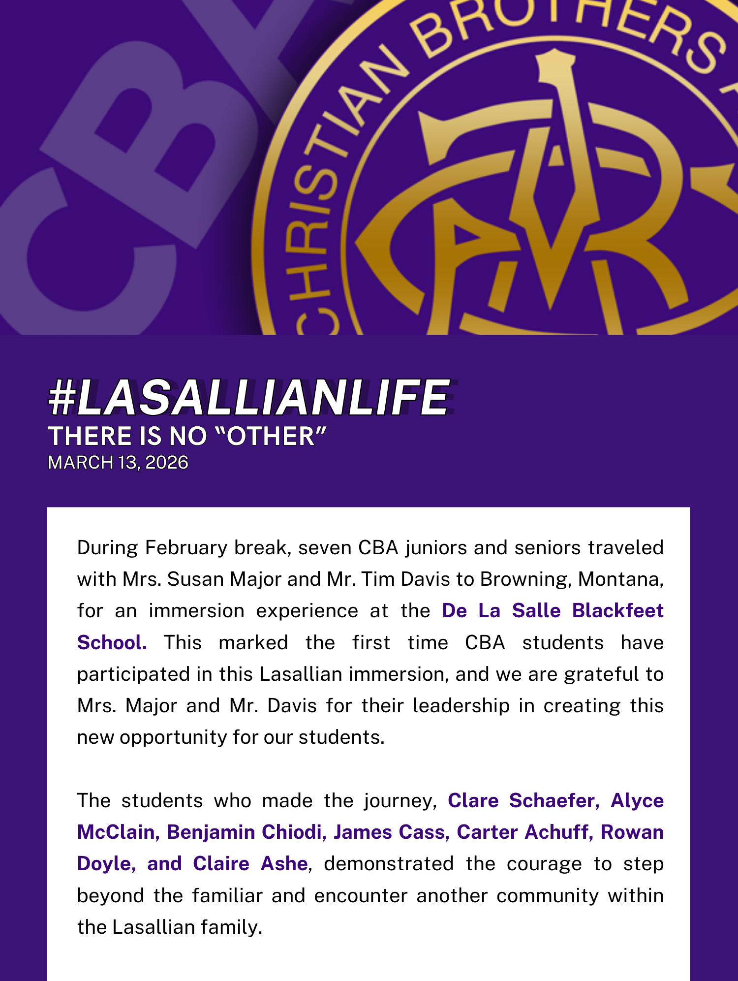 #LasallianLife :  There Is No “Other”