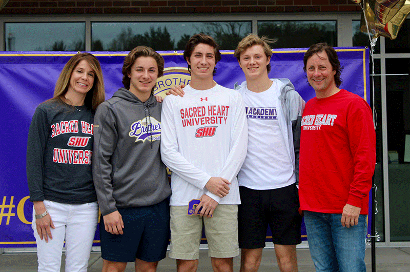 Pictured (l-r): Colleen, Matthew ’21, Anthony ’20, Joey ’19 and James Marsallo.