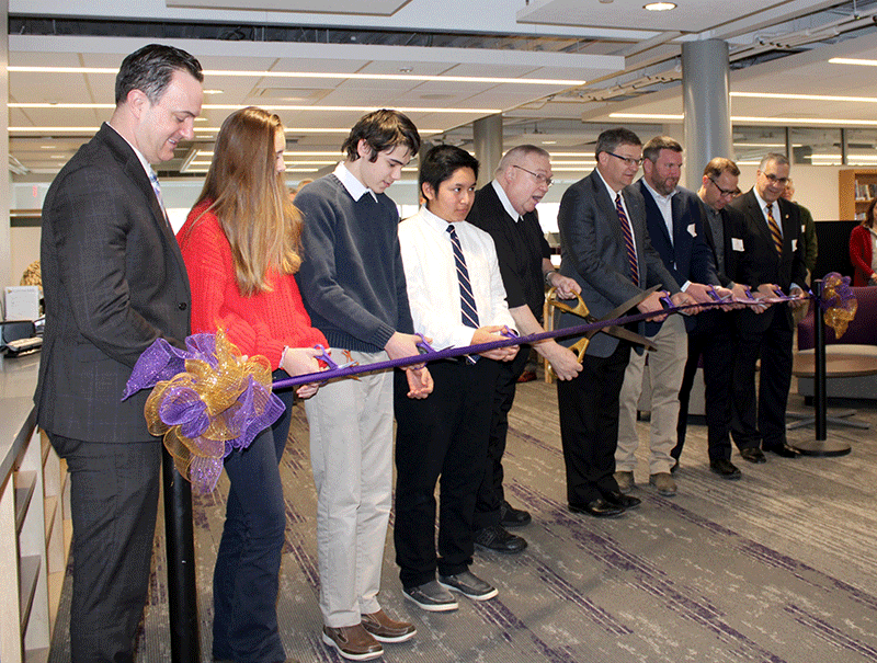 new learning commons ribbon cutting ceremony cba