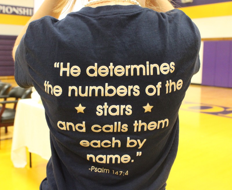 School Celebrates Mass of The Holy Spirit near syracuse ny image of bible verse on tshirt