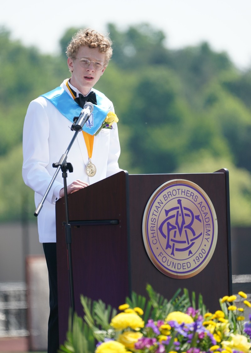 graduation ceremony for the class of 2023 image of cba salutatorian finn doyle