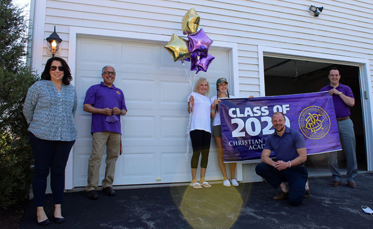 Pictured (front): Chris Dopkowski. Standing (l-r): Kathleen Hanson, Steve Garraffo, Deborah Lucas, Lizzie Lucas and Principal Matt Keough.