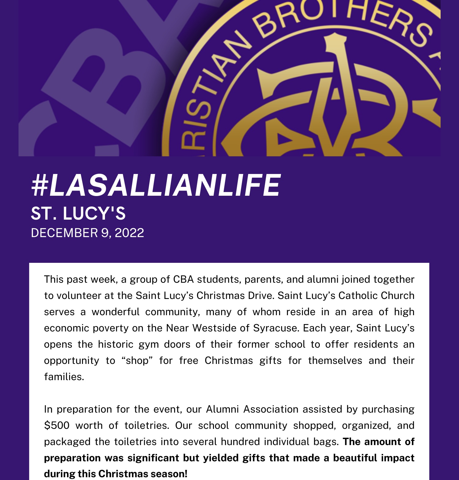 st lucys near syracuse ny image of st lucys lasallian life poster