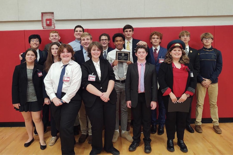 Sixteen CBA students participated in the Model United Nations (MUN) Conference hosted by Manlius Pebble Hill School on Oct. 28 and won The Outstanding Delegation Award for the school scoring the most points in their respective committees.