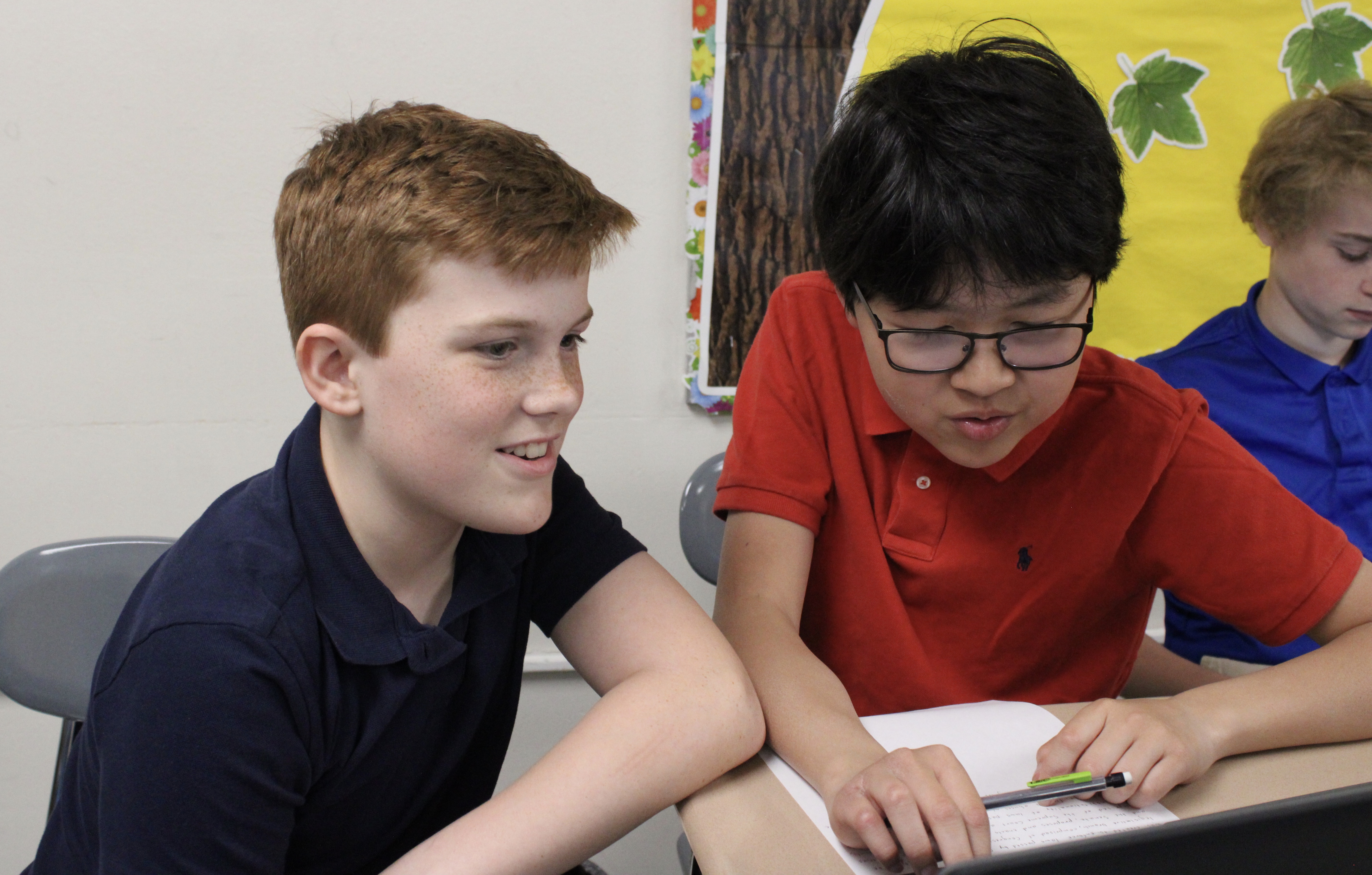 Young students learning commons