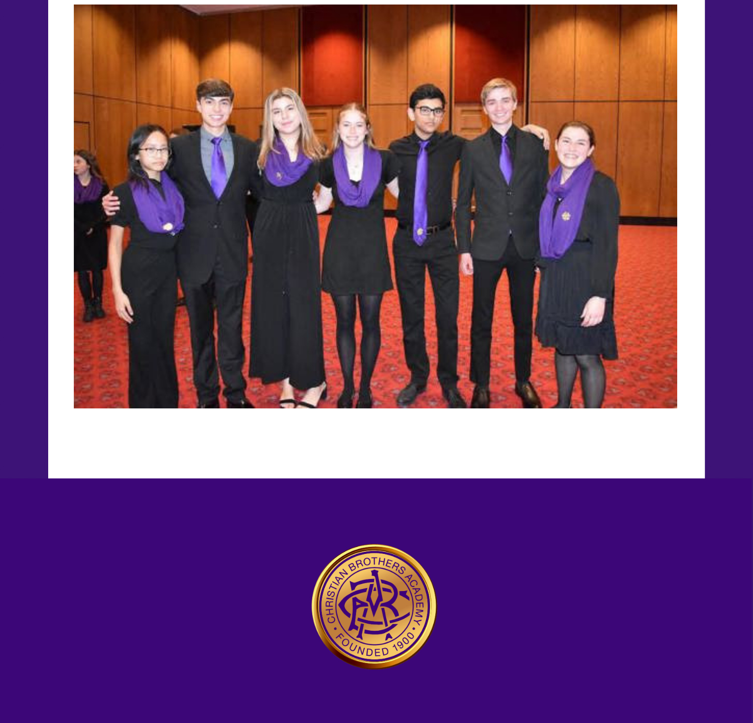 Christian Brothers Academy in Syracuse, NY chorus students