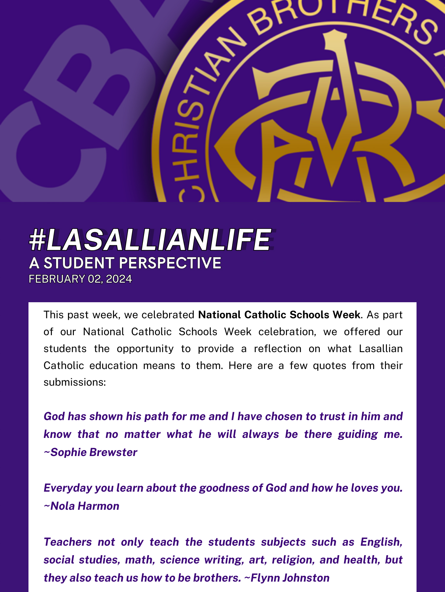 #LasallianLife : A Student Perspective