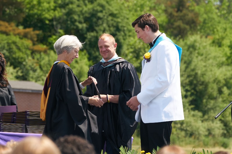 award ceremony june 2023 from cba image of max wysocki recipient of community service award