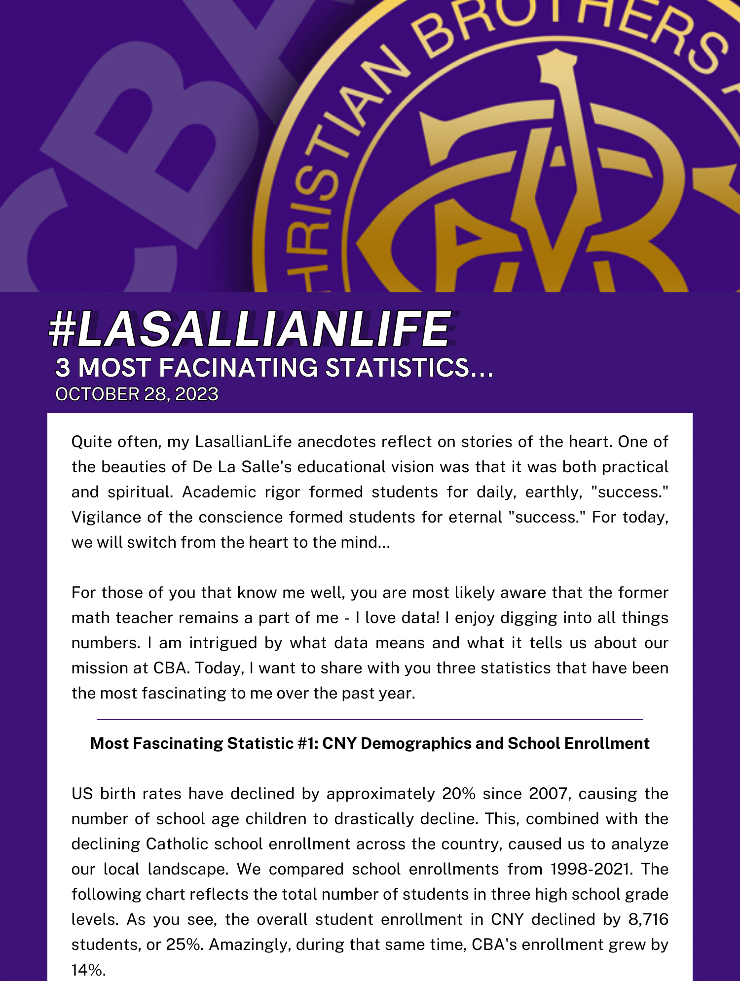 #LasallianLife : 3 Most Fascinating Statistics
