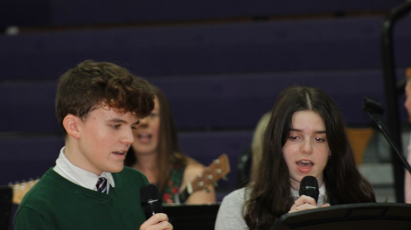 Girl & Boy Singing