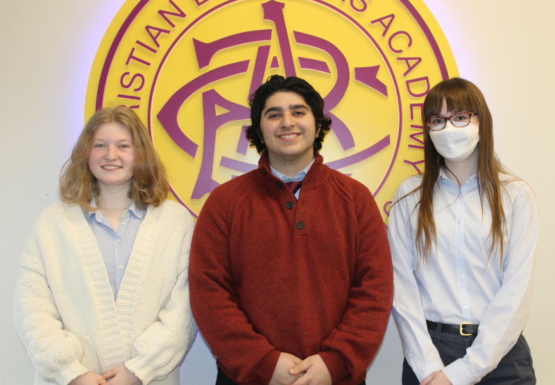 Three student writers earned recognition in the Region-at-Large East Scholastic Writing Awards.