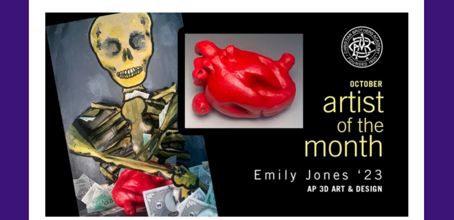 Christian Brothers Academy Emily Jones October Artist of the Month