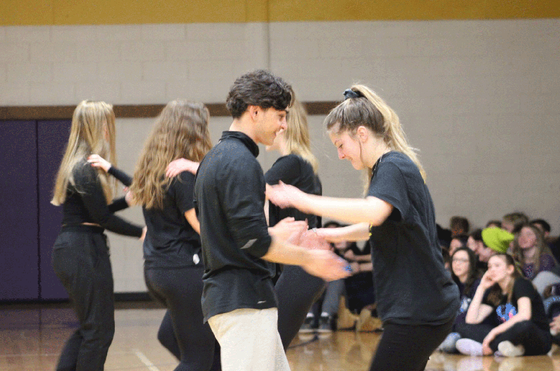 Salsa dancing at the Multicultural Assembly