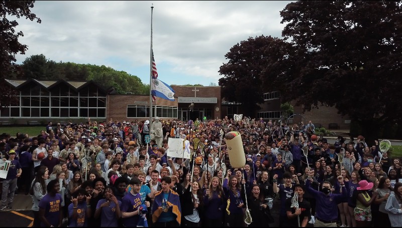 CBA Community Celebrates Founder's Day 2022 near syracuse ny image of students working outside