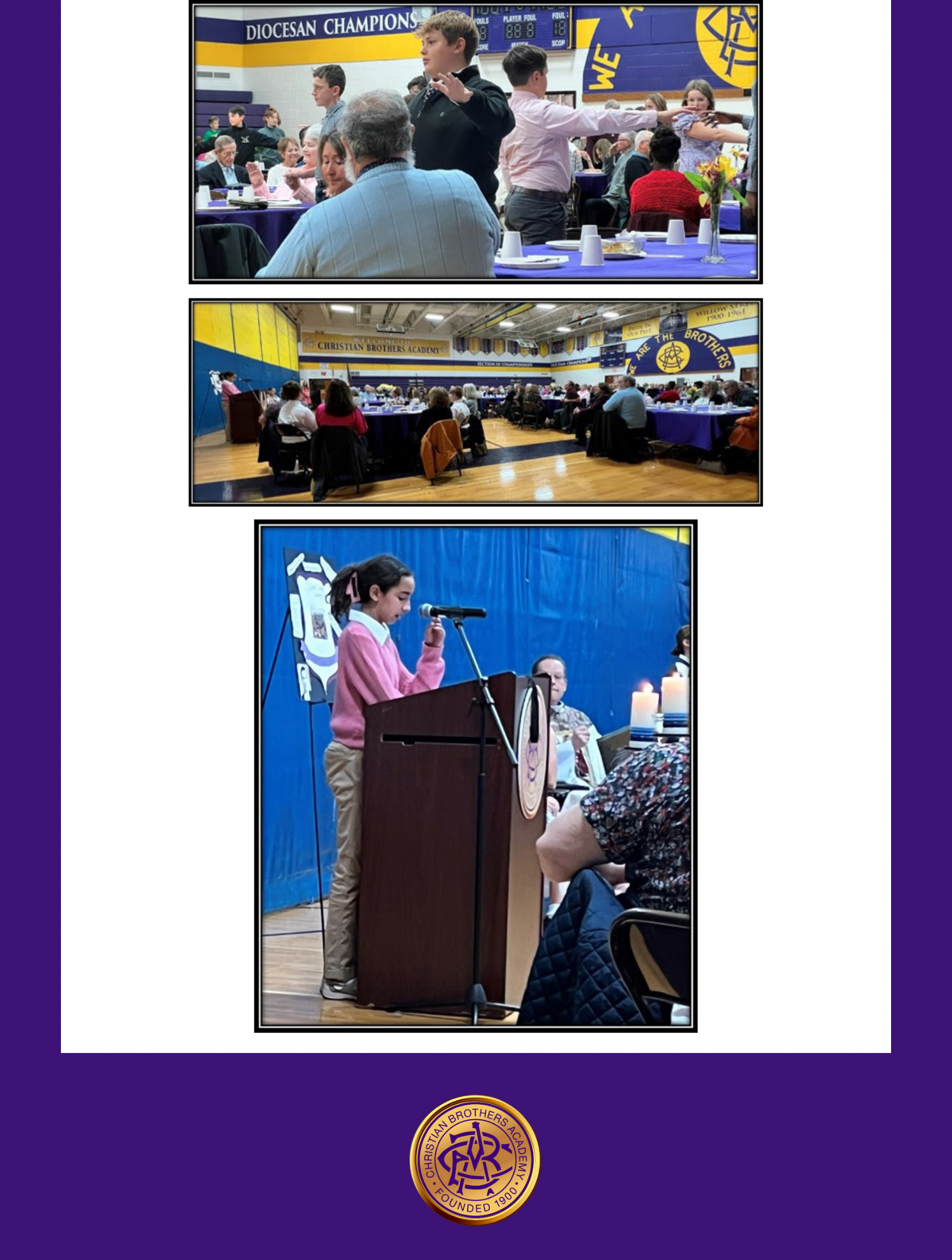 Christian Brothers Academy in Syracuse, NY celebrates Grandparents day with 7th grade students and their grandparents.