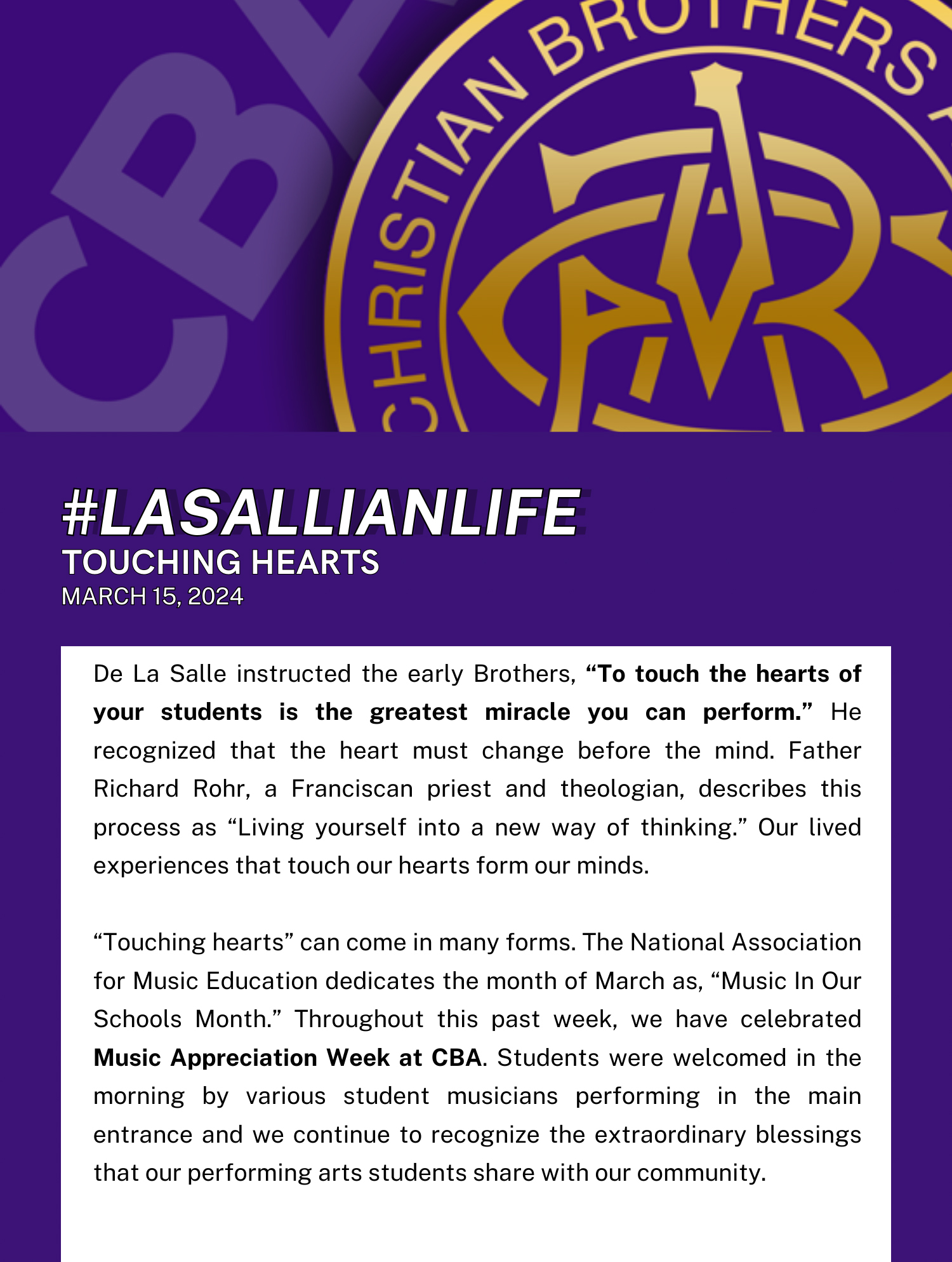 #LasallianLife :Touching Hearts