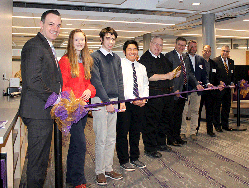 2020 Year In Review near syracuse ny image of students and staff opening new building