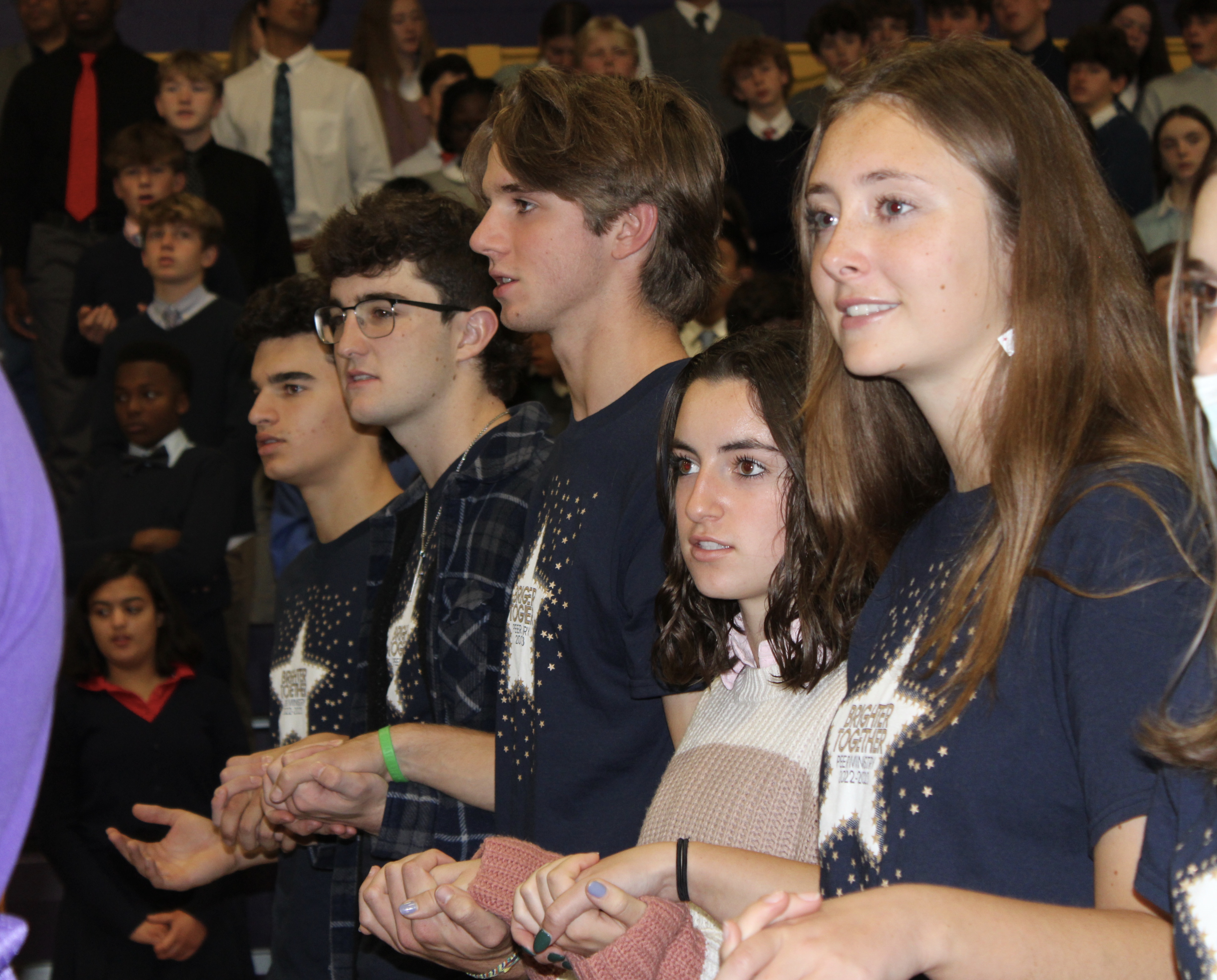 CBA Peer Ministry Students Grasping Hands