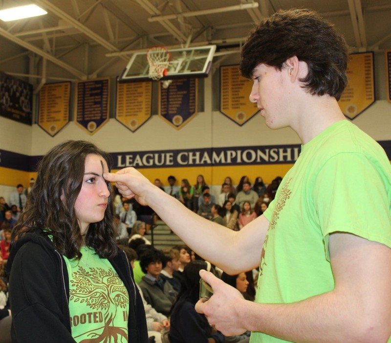 CBA Community Celebrates Ash Wednesday near syracuse ny image of ash wednesday