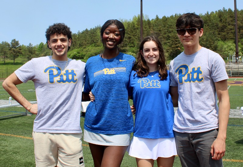 college bound class of 2023 from cba image of four students accepted into pitt