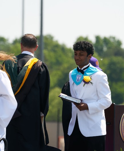 graduation ceremony june 2023 at cba image of sravan kodali and micah kluesner