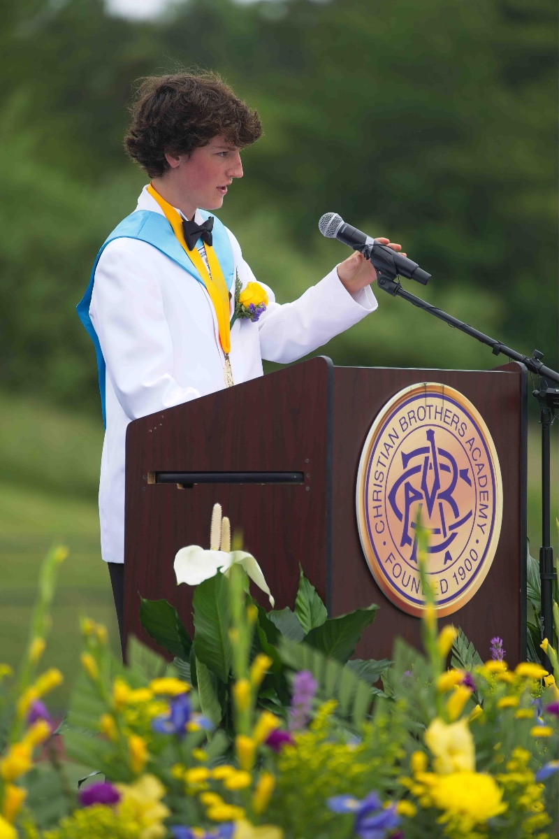 valedictorian joseph mcmahon from cba graduation in syracuse ny 2024