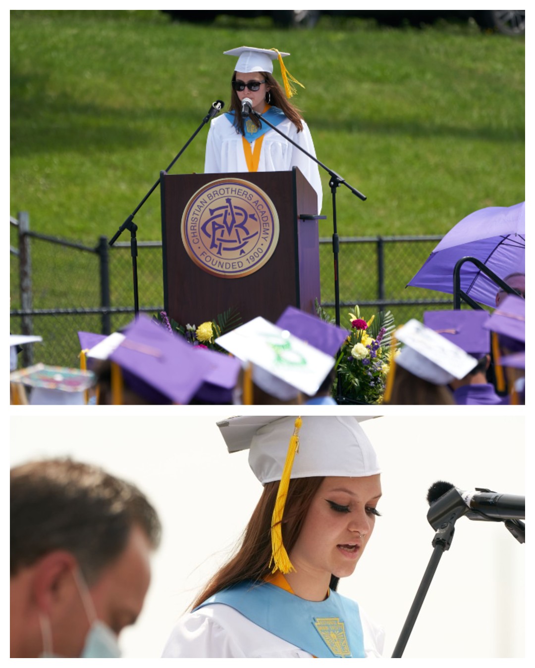 Class of 2021 Accomplishments & Award Winners near syracuse ny image of student speakers at graduation