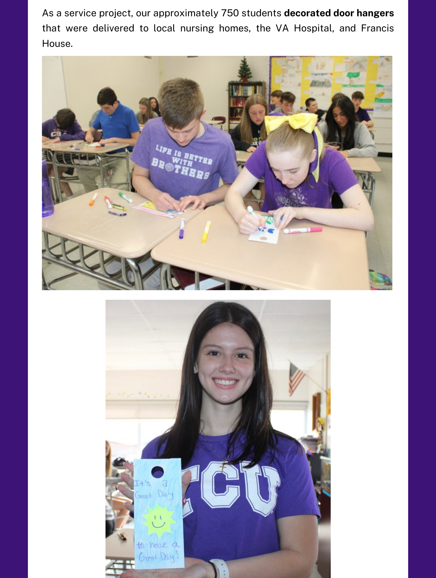 Christian Brothers Academy in Syracuse, NY celebrates Founders Day!