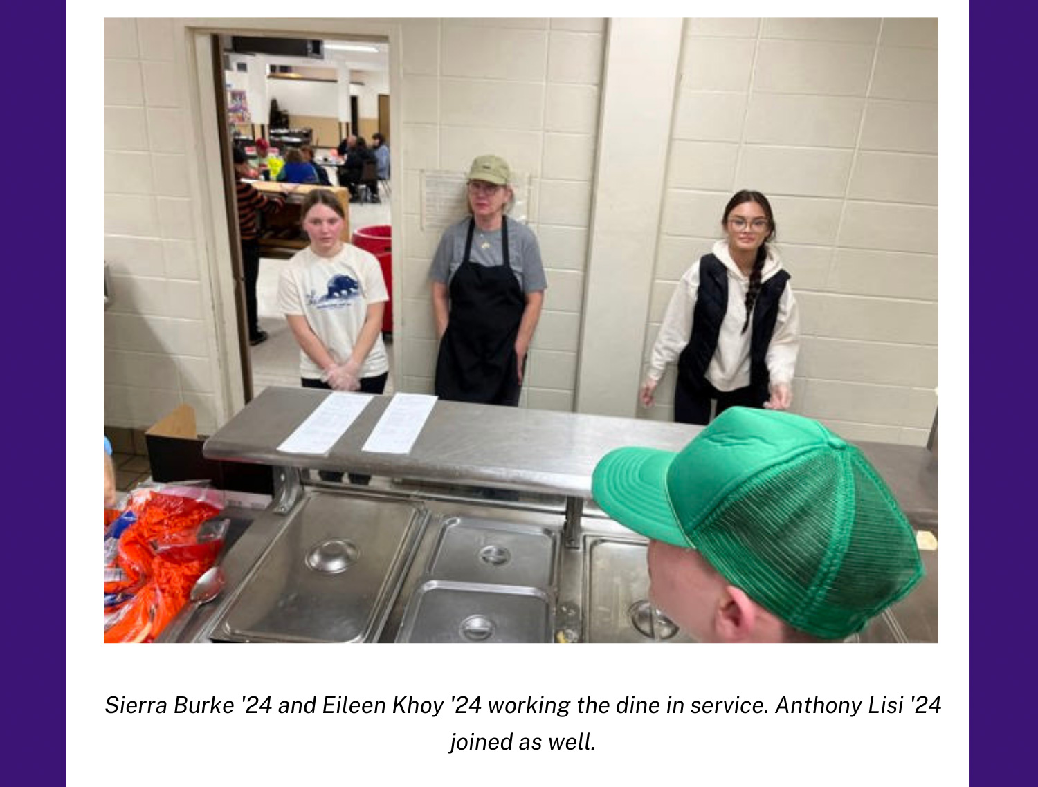 Christian Brothers Academy in Syracuse, NY students working the dine in service.
