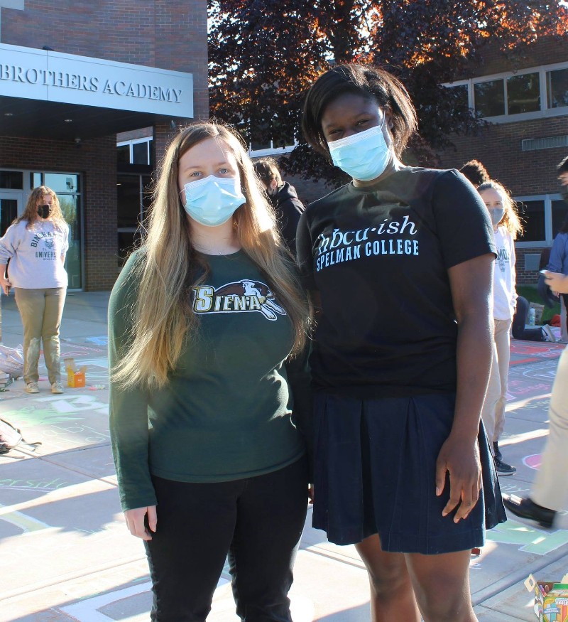 Class of 2021 College Destinations near syracuse ny image of two women students