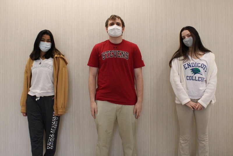 Class of 2021 College Destinations near syracuse ny image of three students with acceptance shirts