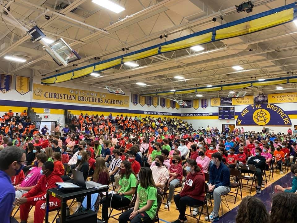 CBA Faculty And Staff Celebrate Mass of The Holy Spirit near syracuse ny image of students in assembly