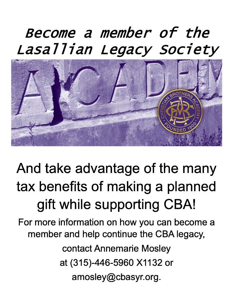 Have You Thought About Planned Giving near syracuse ny image of lasallian legacy society