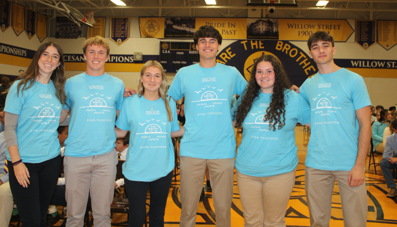 The CBA student body, staff and faculty joined Father John Manno Pastor of Holy Family Parish in Fairmount and Vicar of Priests for the Diocese of Syracuse, to celebrate the Mass of the Holy Spirit in the Lynch Gymnasium on Wednesday, Sept. 20.