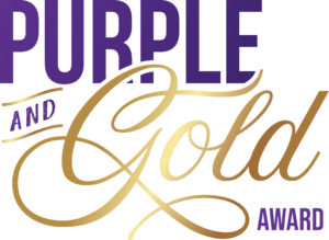 Purple and Gold Award logo