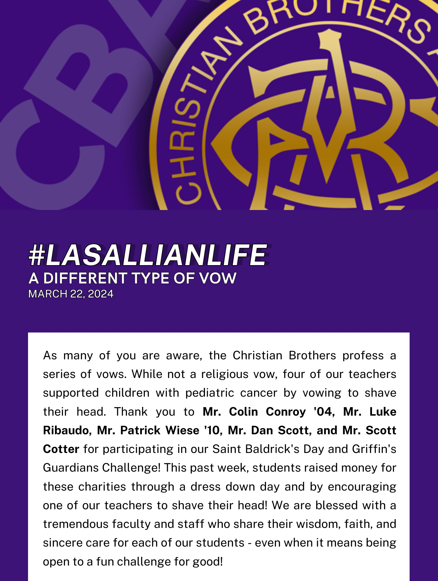 #LasallianLife :A Different Type of Vow